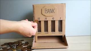 How to Make Coin Sorter Machine from Cardboard [upl. by Veriee]