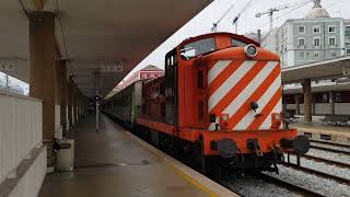 CP Class 1400  1429 departing Lisbon Santa Apolónia on 160524 [upl. by Bradlee115]