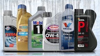 Olej 0W40 Test Zimna 30°C Mobil 1 0W40 Fuchs 0W40 Valvoline 0W40 Ravenol 0W40 [upl. by Kiley]