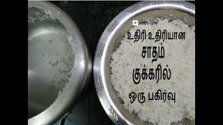 Rice in Pressure Cooker  உதிரி உதிரியாக சாதம் குக்கரில்  Basic Cooking For Beginners  1 [upl. by Towroy164]