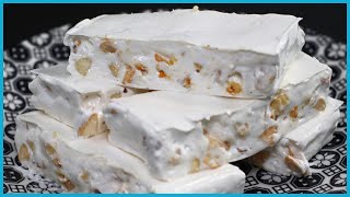 TORRONE BIANCO Morbido Fatto in Casa Italian Recipe [upl. by Kaufmann]