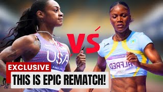 Sha’Carri Richardson FINALLY Battles Julien Alfred In Epic 100 Meters [upl. by Oiredised]