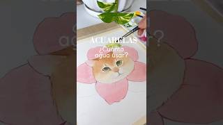 Tutorial Proporción de agua en acuarelas 🎨 acuarela art dibujo tutorial watercolor arte [upl. by Sucirdor]