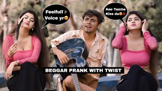 Beggar Prank In Public  Singing Hindi Love Songs For Cute Girl😍  Shocking Reactions  Jhopdi K [upl. by Atihana]