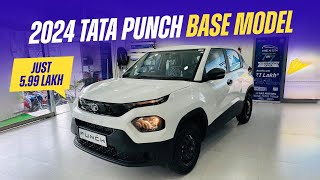 Tata Punch Pure Base Model Review 2024 Interior Exterior Features Price [upl. by Modestia89]