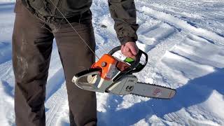 pt 5 Ported Stihl 026 first start  custom dual port and more Robs saw [upl. by Roseanna320]