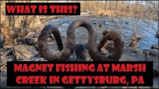 Magnet Fishing in Gettysburg Found a Branding Iron Railroad Spike amp Kenny Rogers’ Favorite Find [upl. by Wehhtam]