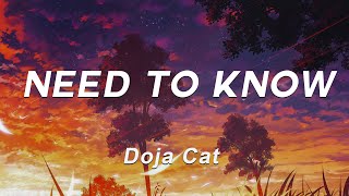 Doja Cat  Need To Know Lyrics [upl. by Otanutrof58]