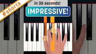 How to impress on piano in 35 seconds EASY shorts [upl. by Lorrin478]