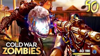 COLD WAR ZOMBIES FIREBASE Z GAMEPLAY  ROUND 50 amp WONDER WEAPON UPGRADED [upl. by Ytinirt]