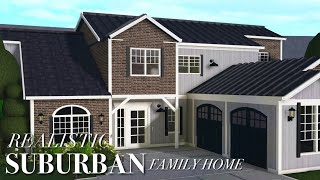 Realstic Suburban Family House I Bloxburg I 134k I Layouts Included [upl. by Ailecra]