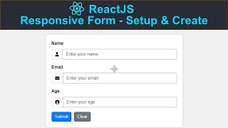 ReactJS Responsive Form  1 Creating responsive Bootstrap Form in ReactJS [upl. by Ludlow]