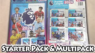 NEW Panini PREMIER LEAGUE 2024 STICKER COLLECTION  Starter Pack amp Multipack Opening  Album Tour [upl. by Enneyehc]