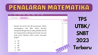 TPS TERBARU  PENALARAN MATEMATIKA UTBK 2023 [upl. by Alyworth678]