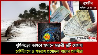 ঘূর্ণিঝড়ের তাণ্ডবে ওমানে জরুরী ছুটি ঘোষণা  Bulletin  Cyclone Tej  Oman  Dubai  Probash Time [upl. by Sam]