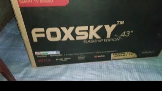 Foxsky 43quot full hd led tv unboxing and reviewtechnical  model 43fsvsfoxsky ledtv views [upl. by Boniface]