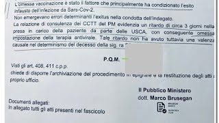 Secondo consulenti della procura di Padova si muore perché non vaccinati [upl. by Yffat429]