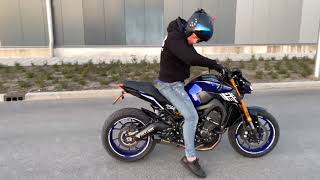 yamaha mt 09 SP Quickshifter sound  wheelie  arrow exhaust [upl. by Aimil]