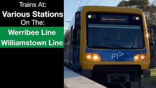 Trains on the Werribee and Williamstown Lines 07052024 [upl. by Atilahs610]