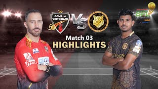 Comilla Victorians vs Sylhet Sunrisers  3rd Match  Highlights  Season 8  BBPL 2022 [upl. by Nickola890]