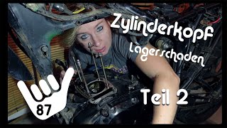 Supermoto mit Motorschaden  Zylinderkopf  Schadenanalyse  Teil 2 [upl. by Drawd]