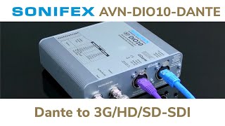 Sonifex AVNDIO10 Dante to SDI Embedder amp DeEmbedder [upl. by Ydorb]