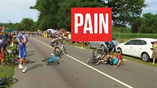 Simon Yates HITS PAVEMENT Near Finish In Stage 8 Of Tour de France 2023 [upl. by Aihset]