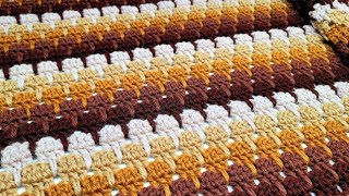 Easy Crochet Stitch  Crochet Blanket Crochet Wrap  Crochet Larksfoot Stitch Tutorial [upl. by Sualkin]