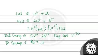 H2ampnbspS gas when passed through a solution of cations containing HCl precipitates the cations [upl. by Inwat]