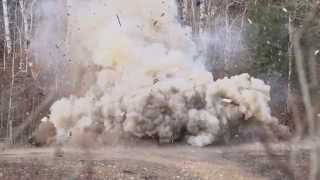 Slow Motion Boat Explosion 50lbs Tannarite VS 20ft bayliner boat Demun Jones [upl. by Arel248]