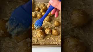 Crispy Parm Smashed Potatoes Recipe 😋  Village Cooking Guide [upl. by Anattar]