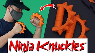 One Punch Knockouts with Paper NINJA KNUCKLES DUSTER  How to make paper Knuckle Duster [upl. by Adnoyek]