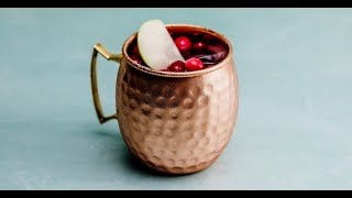 Apple Cranberry Moscow Mule Cocktail Recipe  Liquorcom [upl. by Bora]