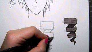 How to Draw and Colour Manga Hair Ringlets [upl. by Arsuy]