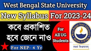 WBSU UG New Syllabus Update 2023  4 Year Graduation  Suman Sardar  Ambition Vibes [upl. by Chance]