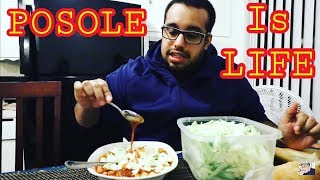 Christmas Posole Mukbang Mexican Traditional Posole Soup [upl. by Elison341]