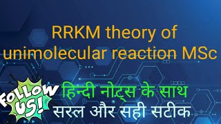 RRKM theory of unimolecular reaction MSc [upl. by Eey]