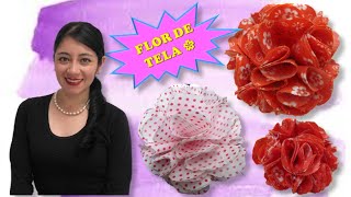 🌸 Como hacer FLORES DE TELA 🌺 fácil y rápido  Hola Paola [upl. by Stewart]