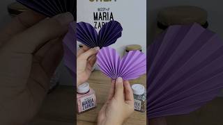 Manualidades con papel 💜 Cómo hacer corazones con papel SoyMariaZapata manualidades craft diy [upl. by Napier]