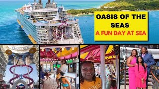 A Fun Day At Sea  Oasis of the Seas  Abyss Slide Portside BBQ A Basketball Tournament amp Dinner [upl. by Rochella]