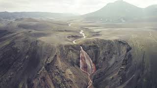 Rauðufossar red waterfall Iceland [upl. by Pelpel]