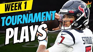 DraftKings NFL Week 1 Top Tournament Plays  NFL DFS Picks [upl. by Marcela]