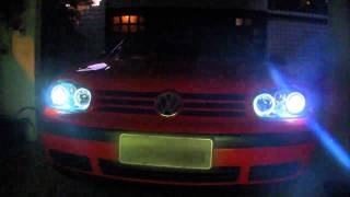 Angel eyes on Vw Golf mk4 [upl. by Marston]