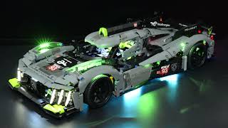 Lego 42156 Peugeot Le Mans Power Motor Lighting Modification Display [upl. by Rehpotsirk]