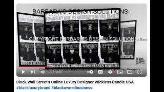 Black Wall Streets Online Luxury Designer Wickless Candle USA blackluxurybrand blackownedbusiness [upl. by Rambow]