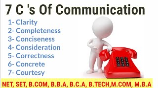 7 Cs of Communication 🗣 Principles of Effective Communication  For NET SET BCOM BBA BCA [upl. by Jarad]