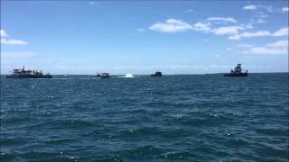 Barge sinking at Harry Atkinsons artificial reef Queensland [upl. by Benjie105]