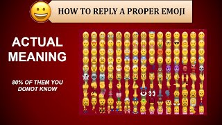 EMOJI MEANINGS  HOW TO REPLY A PROPER EMOJI [upl. by Yenwat]