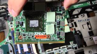 hp 8560w or 8570w MXM Graphics card replacement removal 8570w MXM upgrade part 9 [upl. by Ylrebmyk]