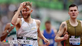 Rivals Kerr amp Ingebrigtsen duel in epic Bowerman Mile at Prefontaine Classic  NBC Sports [upl. by Namhcan]